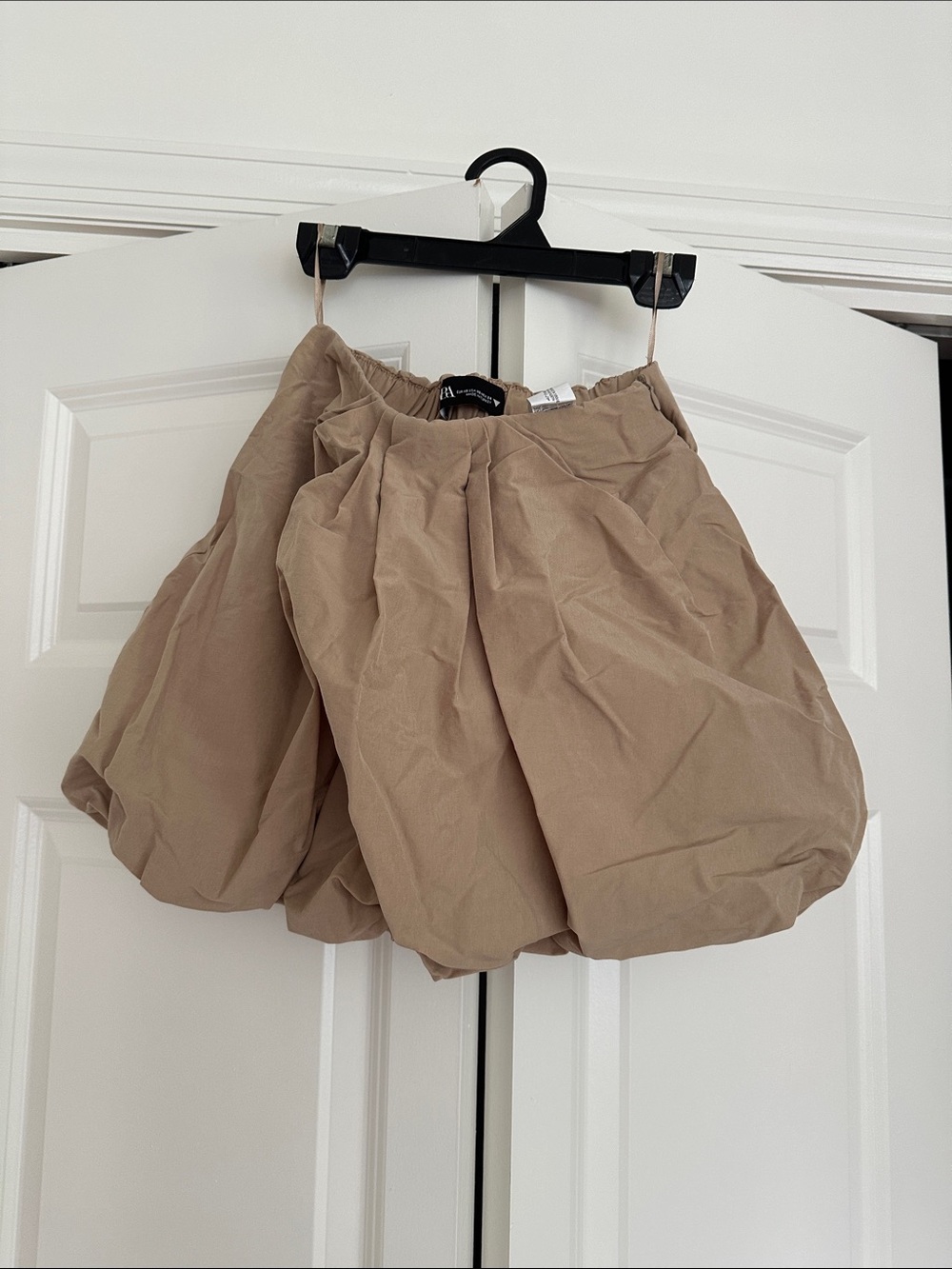 Zara Tan Bubble Mini Skirt